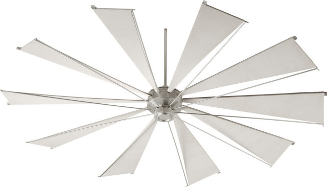 Quorum Mykonos 92" Ceiling Fan 69210-65, Satin Nickel