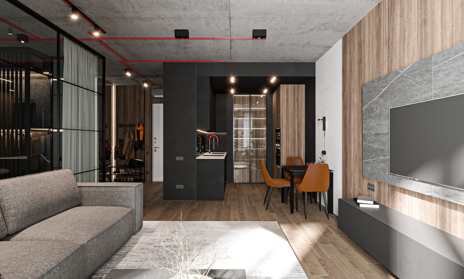 Проект в стиле лофт в жк Ричмонд