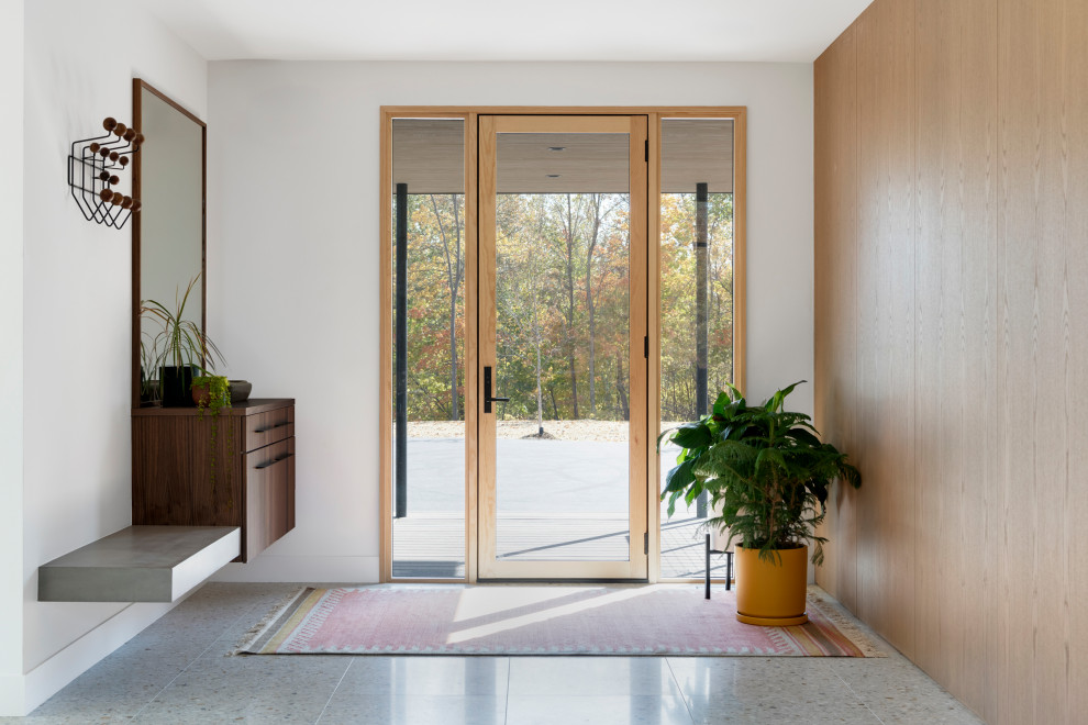 Example of a 1950s entryway design in Minneapolis