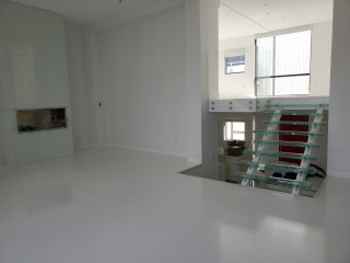 White is always a good option! Solid epoxy floor !