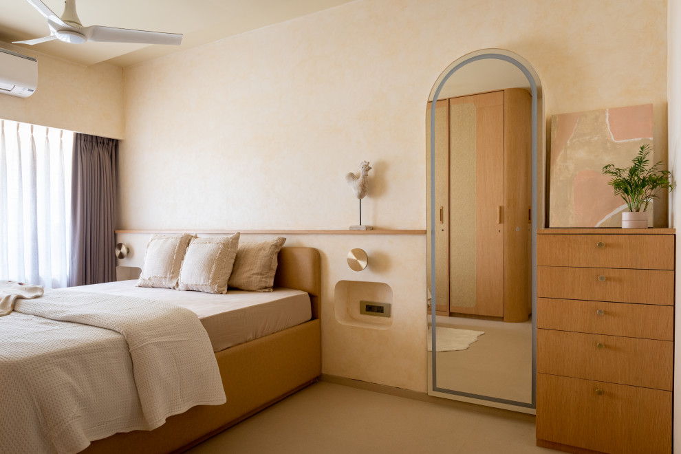 Contemporary bedroom in Mumbai.