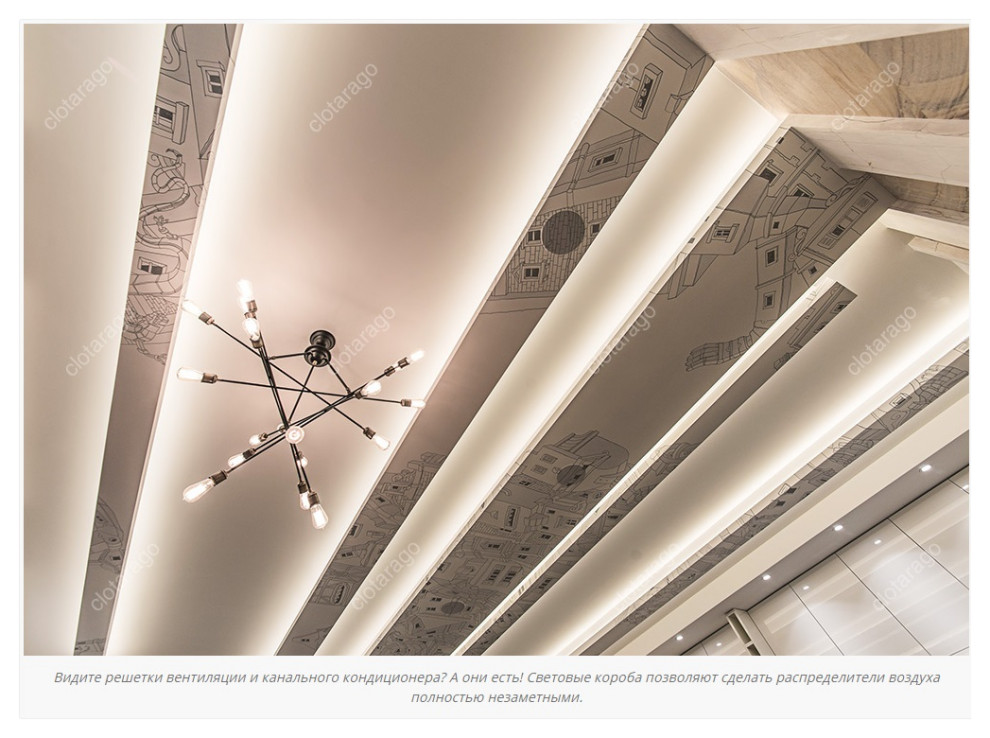 систему вентиляции и кондиционеры можно встроить в очень сложный дизайн