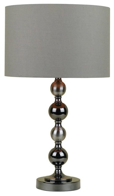 Paris Black 1 Light Stacked Glass Table Lamp