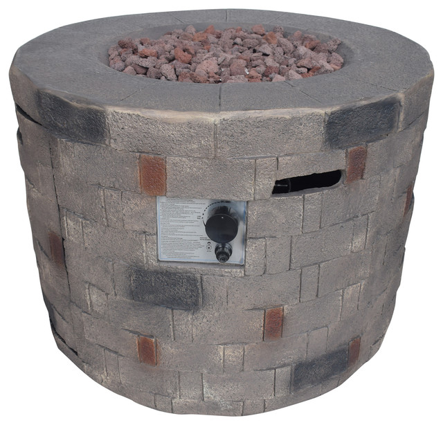 Kaur Outdoor 32 Natural Gas Burning Lightweight Concrete Fire Pit Kaur Outdoor 32 Natural Gas Burning Lightweight Concrete Fire Pit Industrial Pits By Gdfstudio
