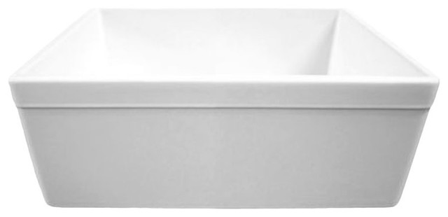 Alfi Ab506 W White 26 Decorative Lip Apron Single Bowl Fireclay Farmhouse Sink