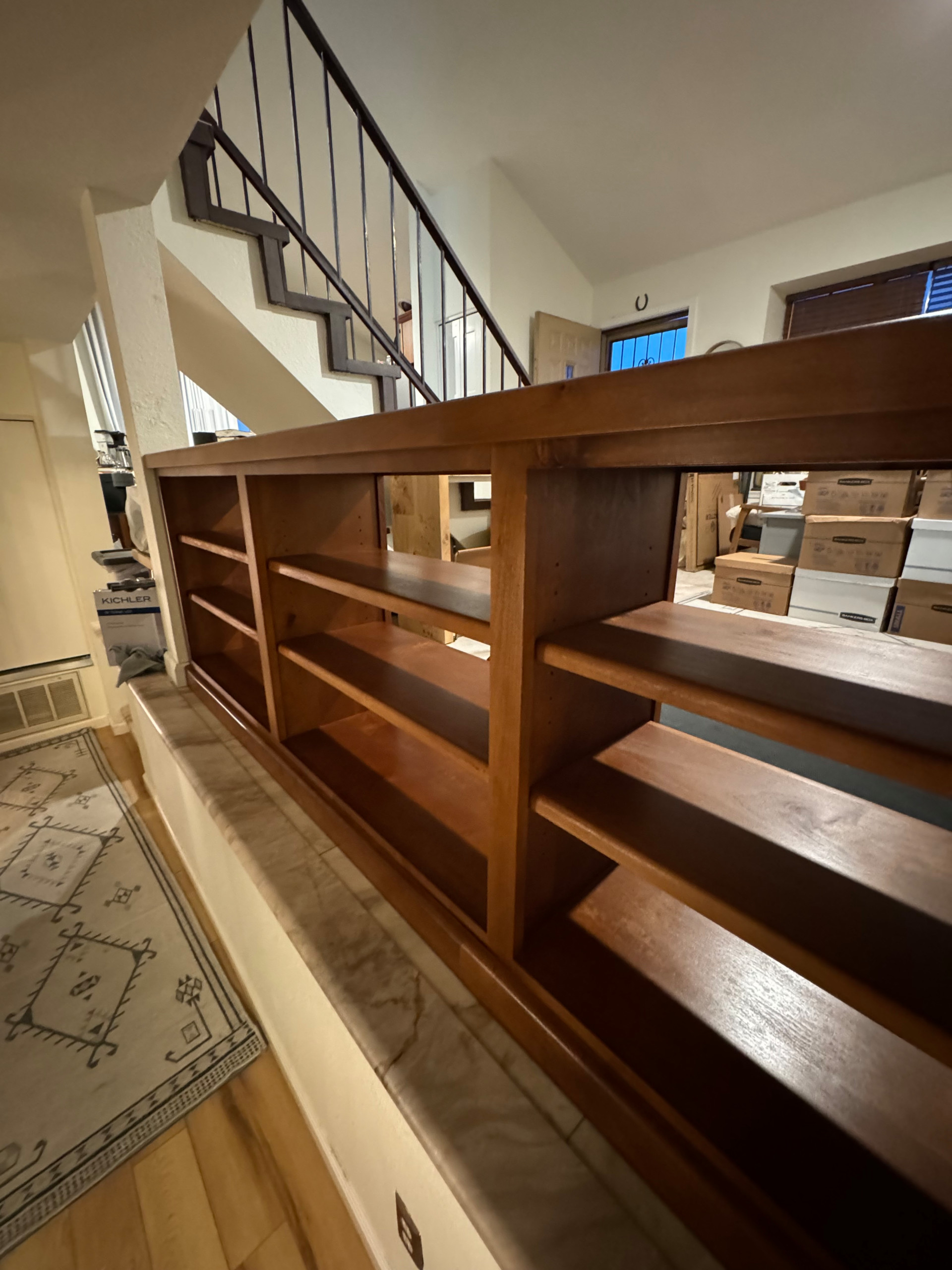 Custom Built and Stained Book Shelf