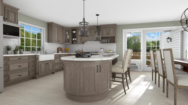 3D render - Kitchen design rendering
