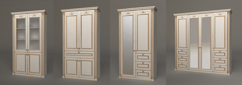 Дизайн спальной комнаты/кабинета с использованием шкаф-кровати.