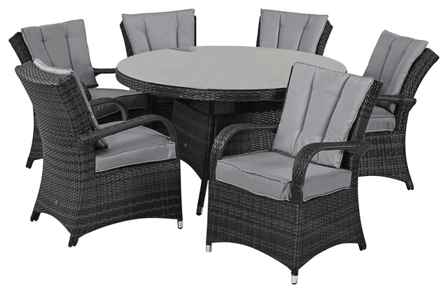Texas 7-Piece Outdoor Dining Set, Grey