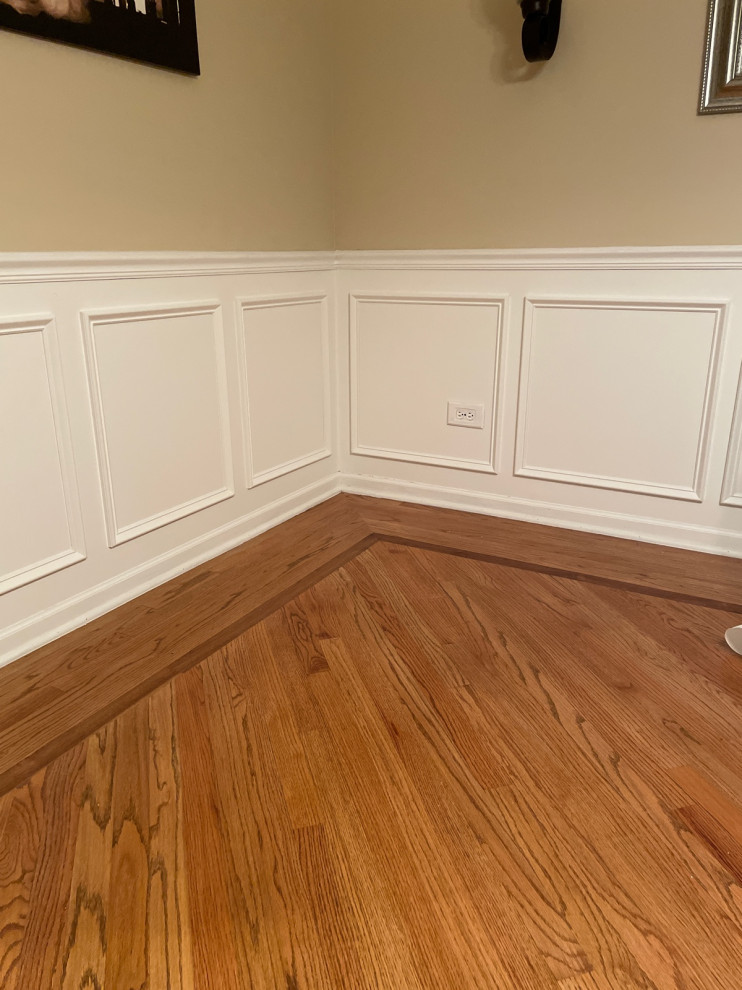 Wainscoting with new baseboard