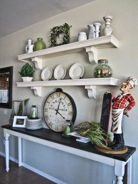 French Style Kitchen Wall Shelves Traditional Kitchen Other