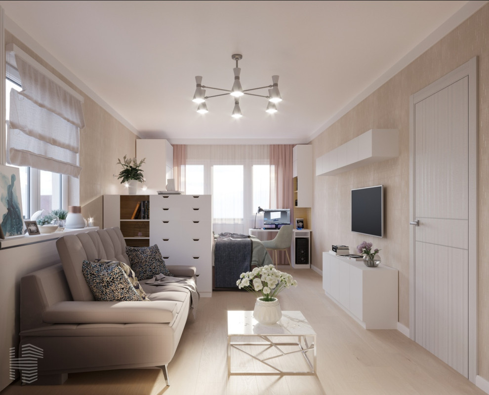 Дизайн-проект гостиной-спальни