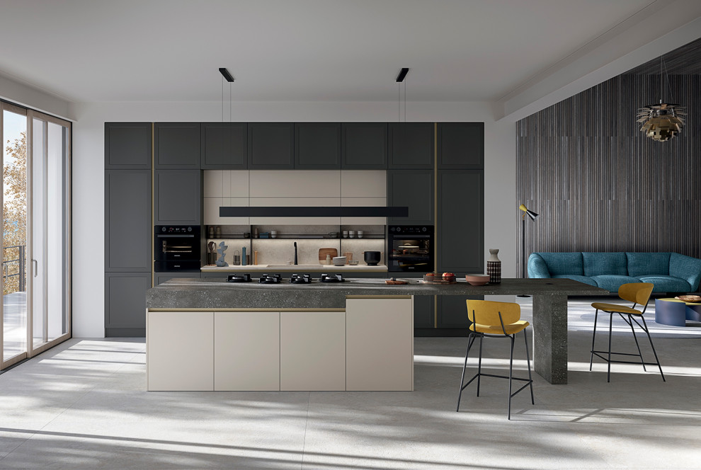 cucina con gole champagne