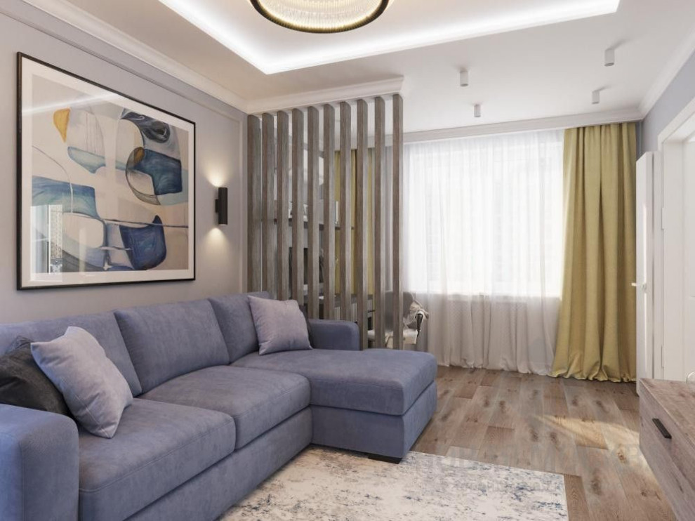 Дизайн-проект трехкомнатной квартиры площадью 87 кв.м в ЖК «Лучи»