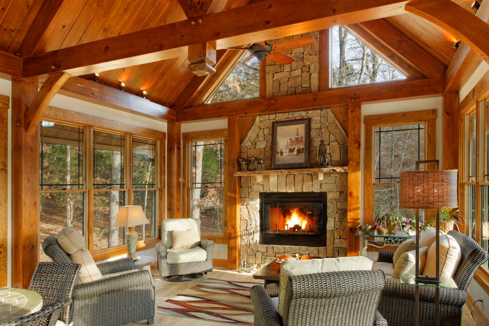Inspiration for a modern sunroom in Raleigh.
