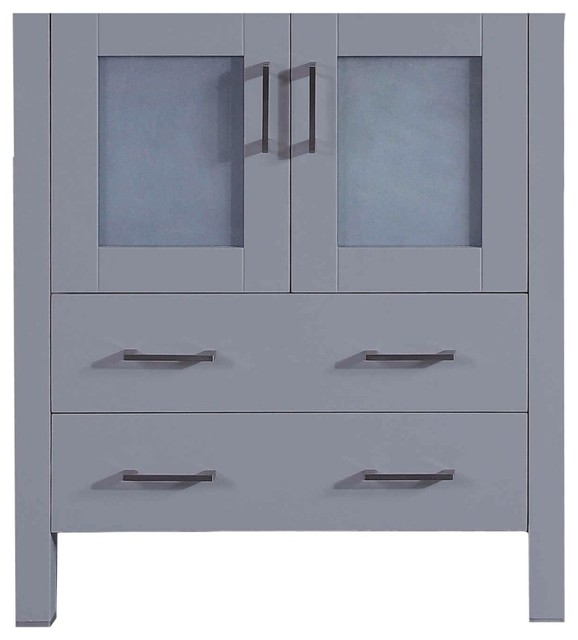 30 Bosconi Single Main Cabinet Contemporary Bathroom Vanities 30 Bosconi Single Main Cabinet Gray