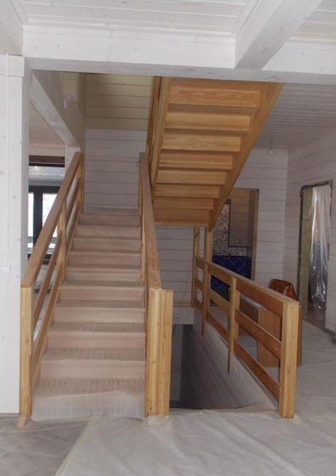 Проект деревянного дома из клееного бруса в стиле прованс