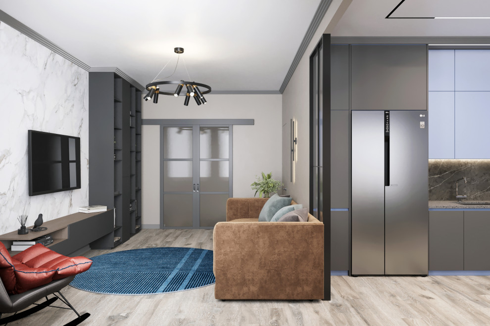 Гостиная для молодой семьи в современном стиле