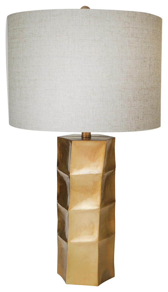 Polyresin Table Lamp In Gold Leaf Finish Contemporary Table Lamps