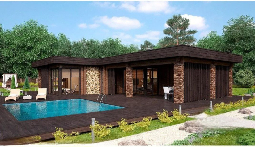 Баня с бассейном