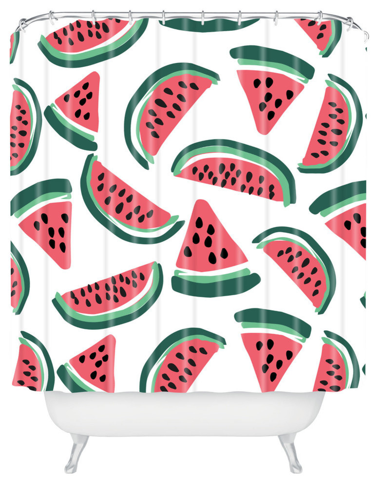 Zoe Wodarz Watermelon Wander Shower Curtain, Standard 69"x72