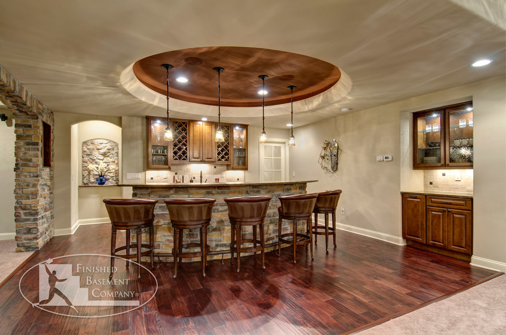 Example of a classic basement design in Denver