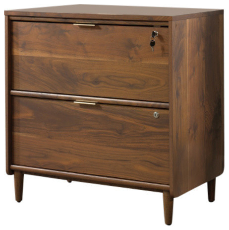 Sauder Clifford Place Engineered Wood Lateral File Cabinet in Grand Walnut