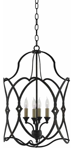 Currey And Company 9000 0024 Charisma 4 Light Wrought Iron Cage Currey And Company 9000 0024 Charisma 4 Light Wrought Iron Cage Chandelier