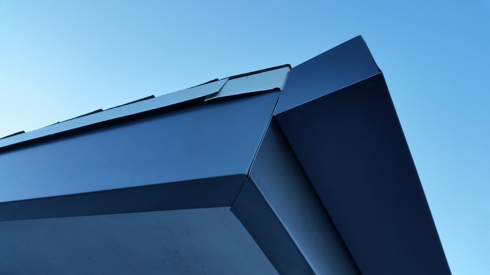 Slanting Gutter Fascia Wrap, Custom Sectional Slant Back Box Gutters in Studio City ...