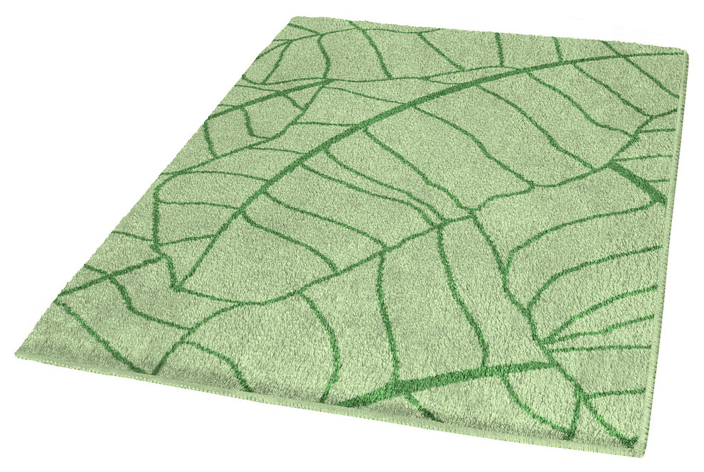 Linden Green Non Slip Bathroom Rug, Kingston, Medium Contemporary