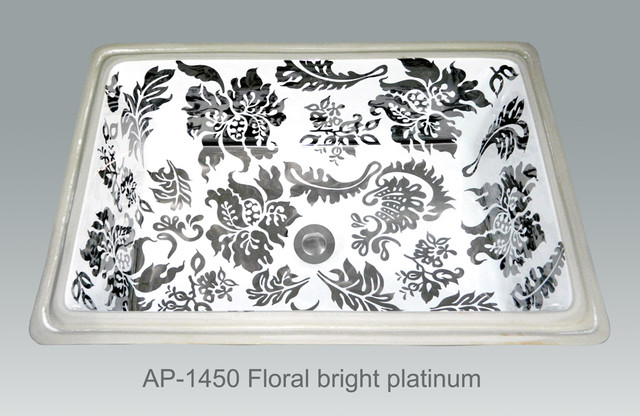 Hand Painted Undermounts by Atlantis Porcelain