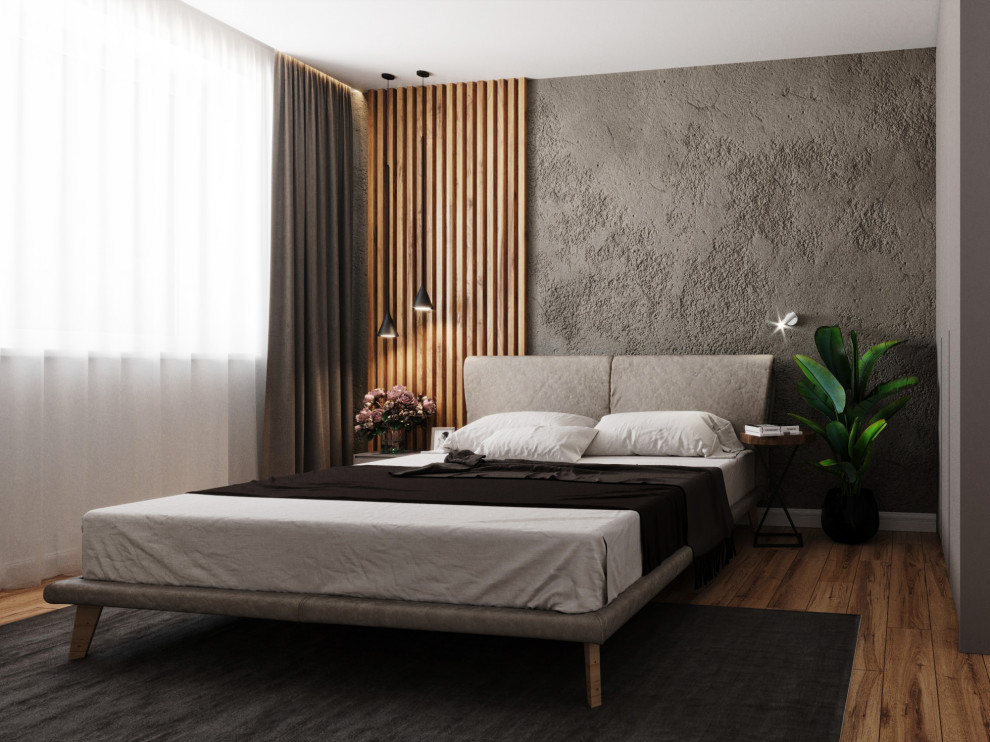 Визуализация спальни и коридора