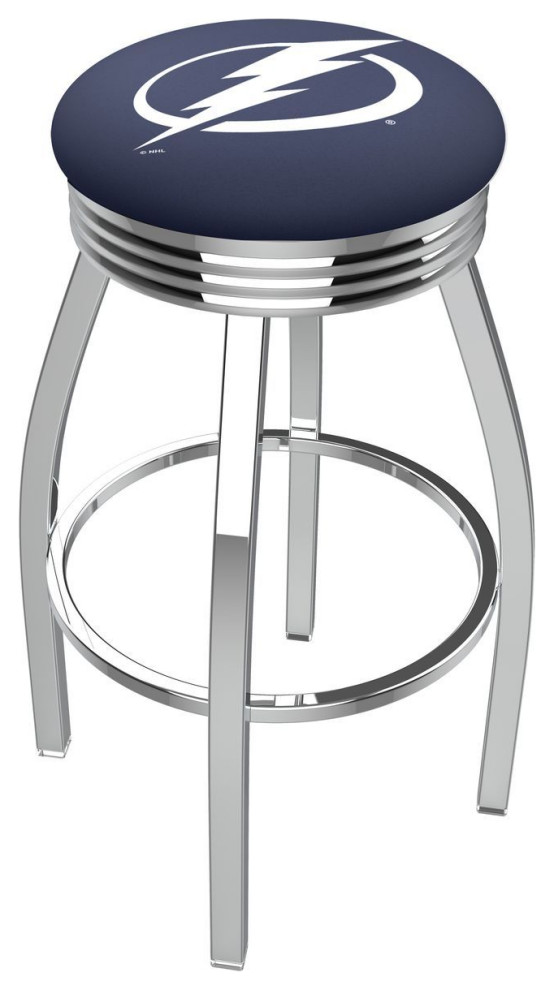 Holland L8C3C Tampa Bay Lightning 25" Swivel Counter Stool Chrome