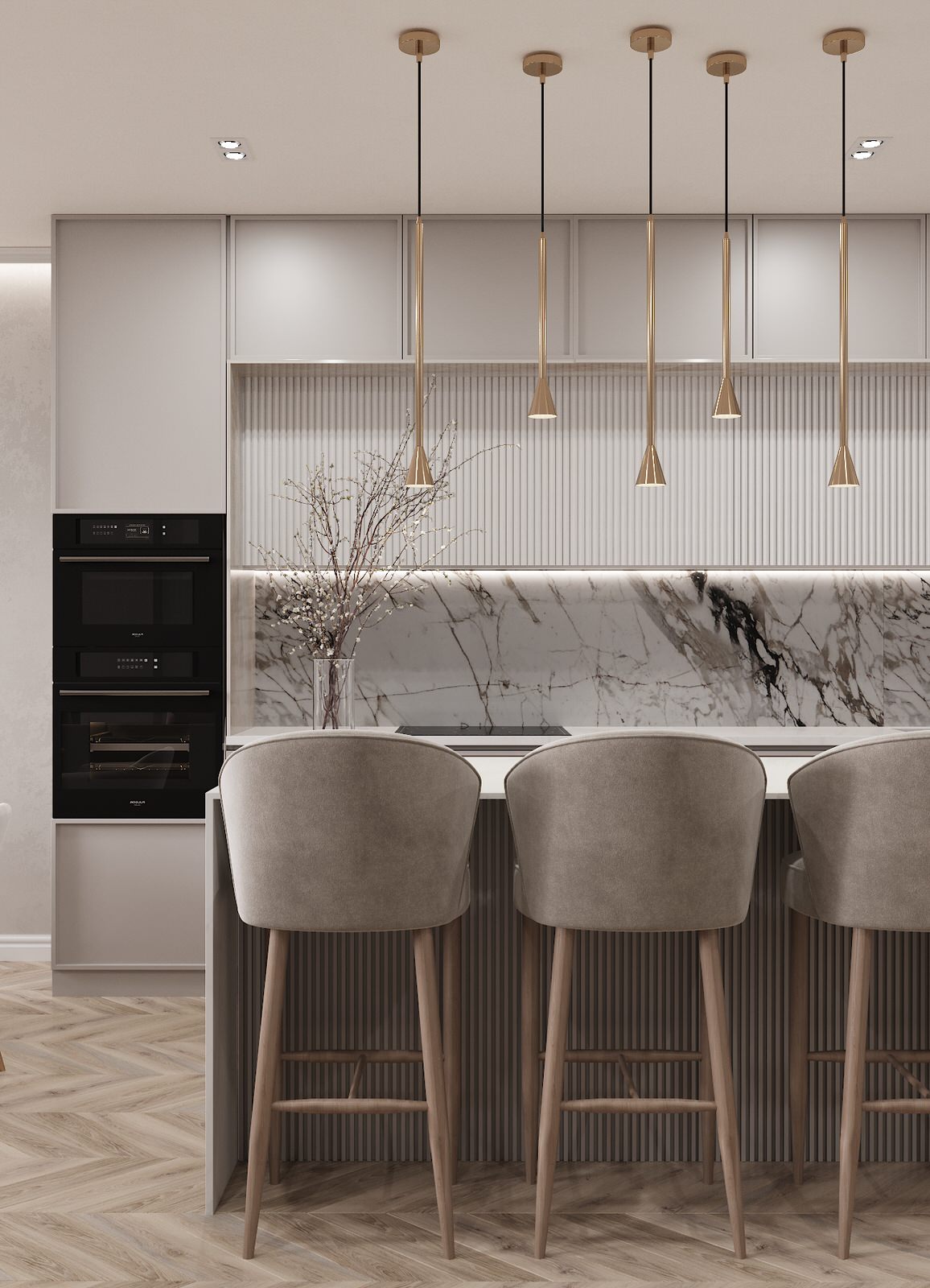 Проект интерьера кухни-гостиной