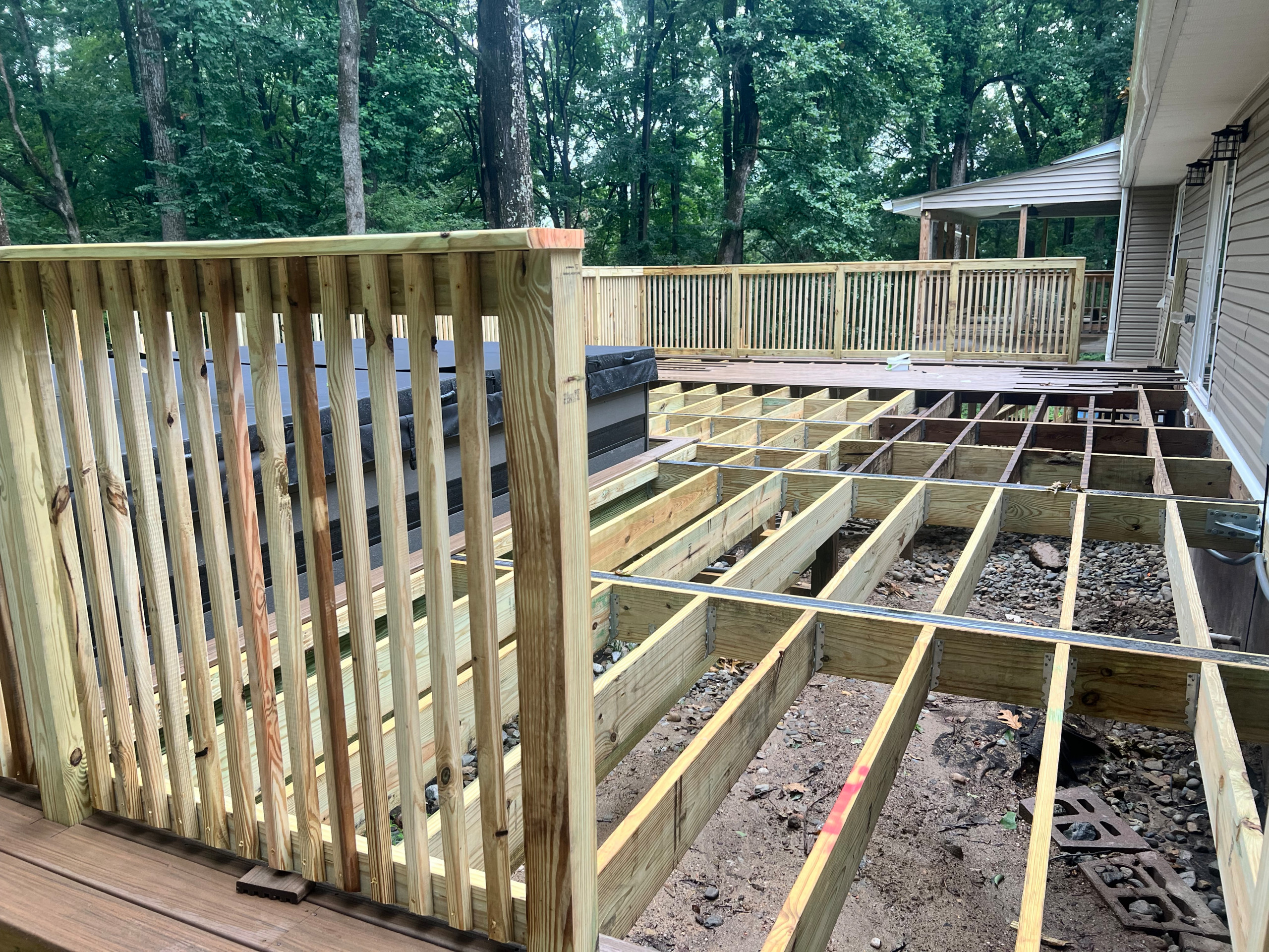 Residential deck construction