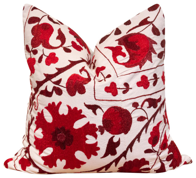 Suzani Euro Pillow Contemporary Decorative Pillows by De