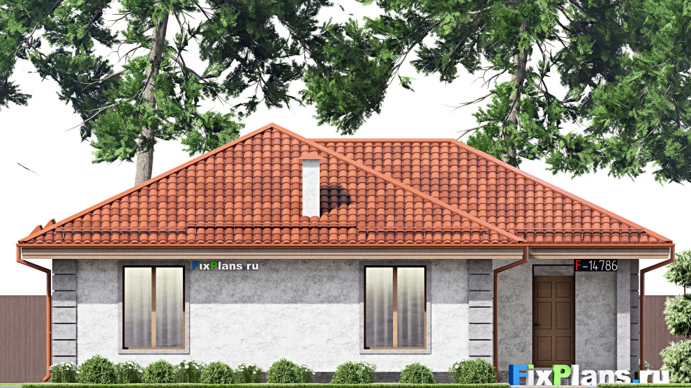 Проект одноэтажного дома 14х12м S116м2 F-14786