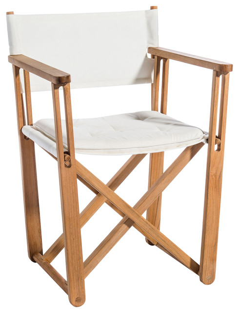 Kryss Dining Chair Teak Sunbrella Fabric White Contemporary Kryss Dining Chair Teak Sunbrella Fabric White Contemporary Outdoor Chairs By Skargaarden