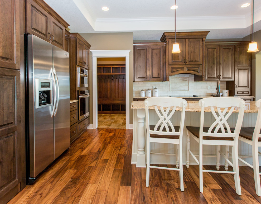 Example of a transitional kitchen design in Cedar Rapids