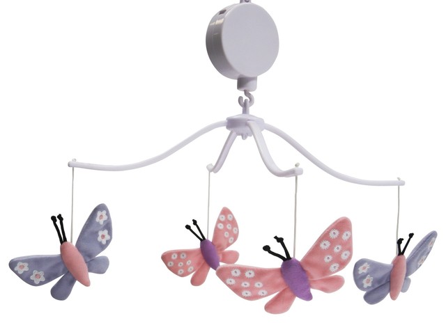 Butterfly Meadow Musical Baby Crib Mobile By Bedtime Originals