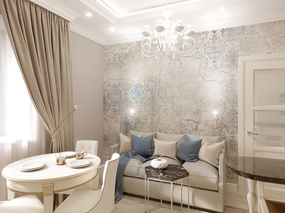 Дизайн проект: Кухня-гостиная, классика, г. Владивосток