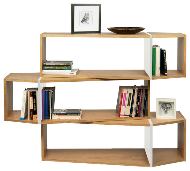 Blanston Modular Stackable Contemporary, Stackable Wall Shelves