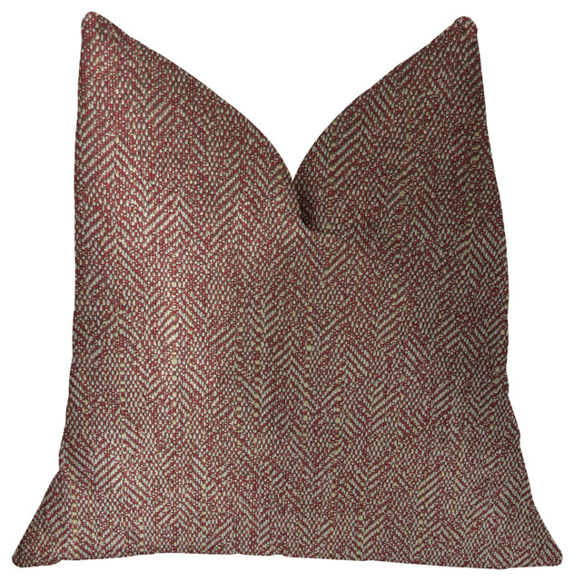 Antoinette Red And Gold Luxury Throw Pillow Contemporary