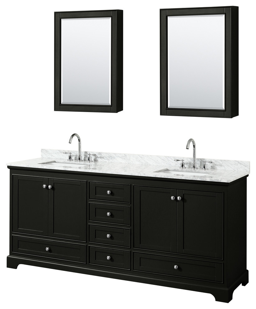 80 inch Double Bathroom Vanity - Transitional - Bathroom Vanities And ...