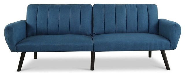 Sofa Futon Bed Sleeper Couch Convertible Mattress, Navy