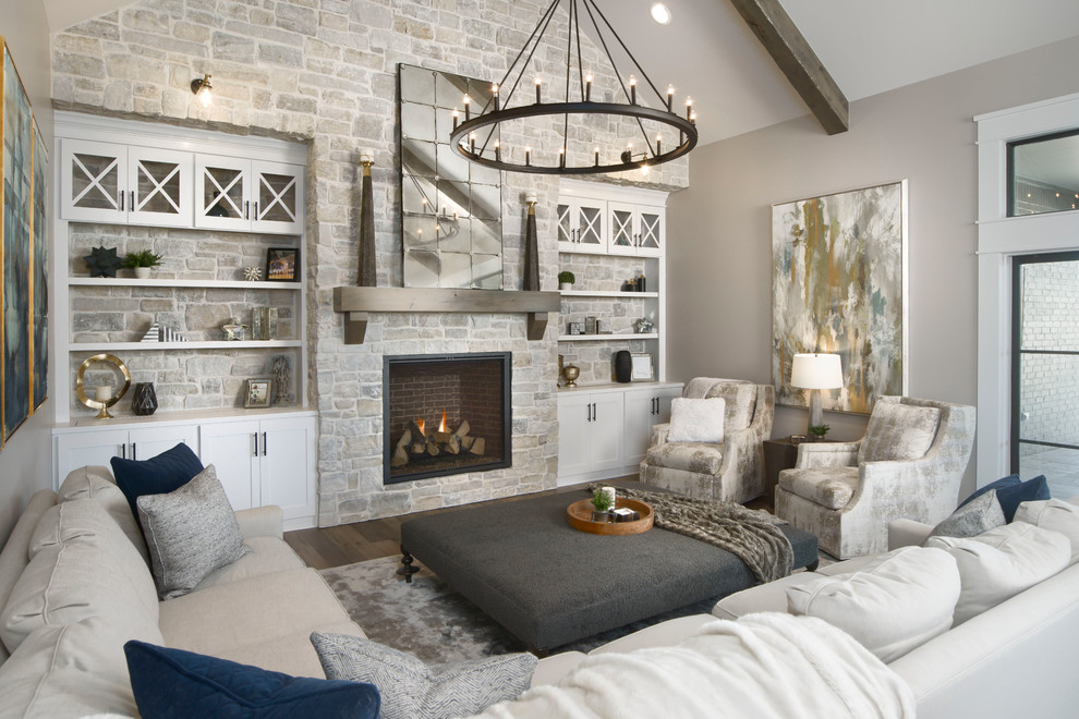 Inspiration for a transitional home design remodel in Wichita
