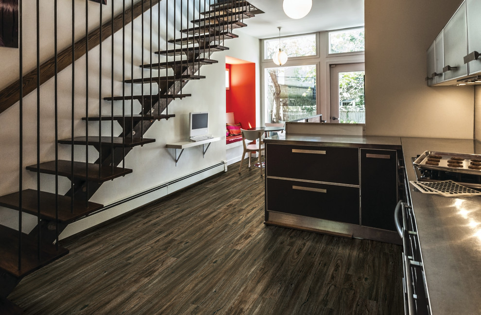 Elegant vinyl floor kitchen photo