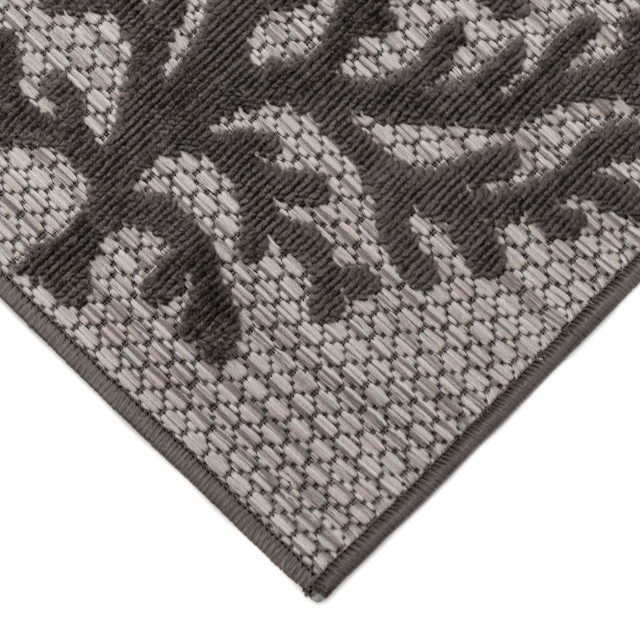 Liora Manne Rialto C Indoor Outdoor Rug Charcoal 4 10 X7 6