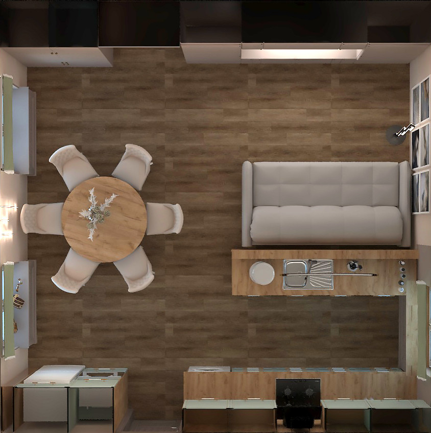 просто кухня-студия