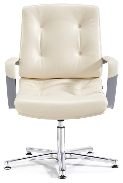 Modern Perot Leather And Chrome Adjule Office Chair With Perot Leather And Chrome Adjule